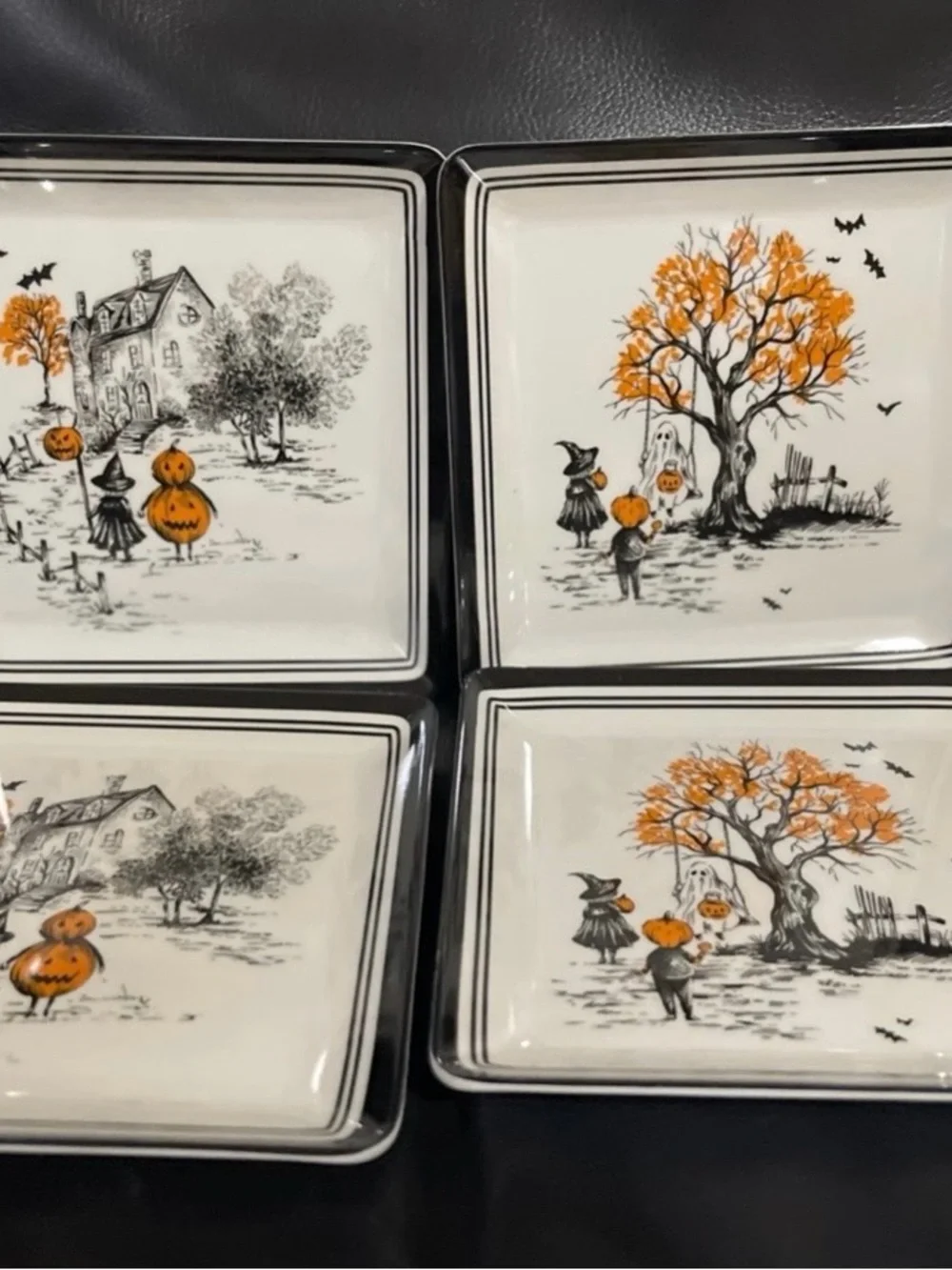 Halloween Nicole Miller Appetizer Plates, Set of 4